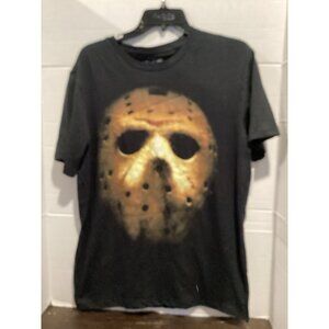 T100-Men’s Friday The 13th Jason Voorhees Black Graphic T Shirt Size Small